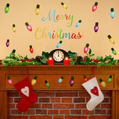 Outus colorful light bulb decals in six colors uplift walls.