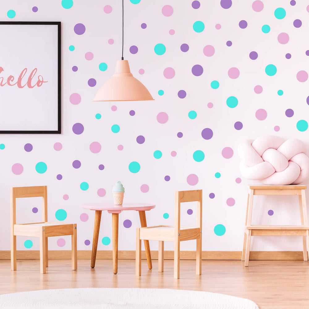 Outus dots wall stickers 8-sheets pack adds playful background for photos and rooms.