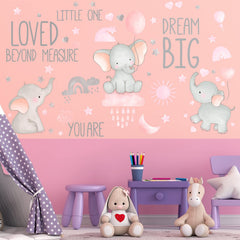 Outus Dream Big Little One inspirational quotes decals add motivation to play area.