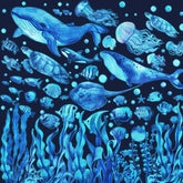 Outus glow ocean wall decal turtle for calming night ambiance and sea-life learning.