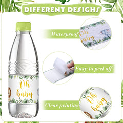 Outus jungle animals labels with lion design add color to party bottles