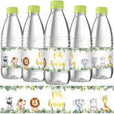 Outus jungle animals labels with zebra design for easy party bottle labeling