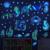 Outus ocean fish wall decals glow-in-the-dark for a magical kids room