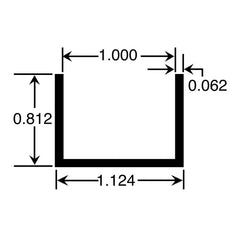 Outwater 6063-T5 aluminum U-channel shields shelves in busy spaces
