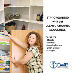 Outwater clear U-channel's transparent appearance preserves readability and visuals.