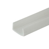 Outwater White 3/4-in styrene U-channel offers edge protection with a matte finish ideal for shelving
