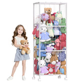 OUTWOLF stuffed animal storage with all-metal design for durable nursery organization