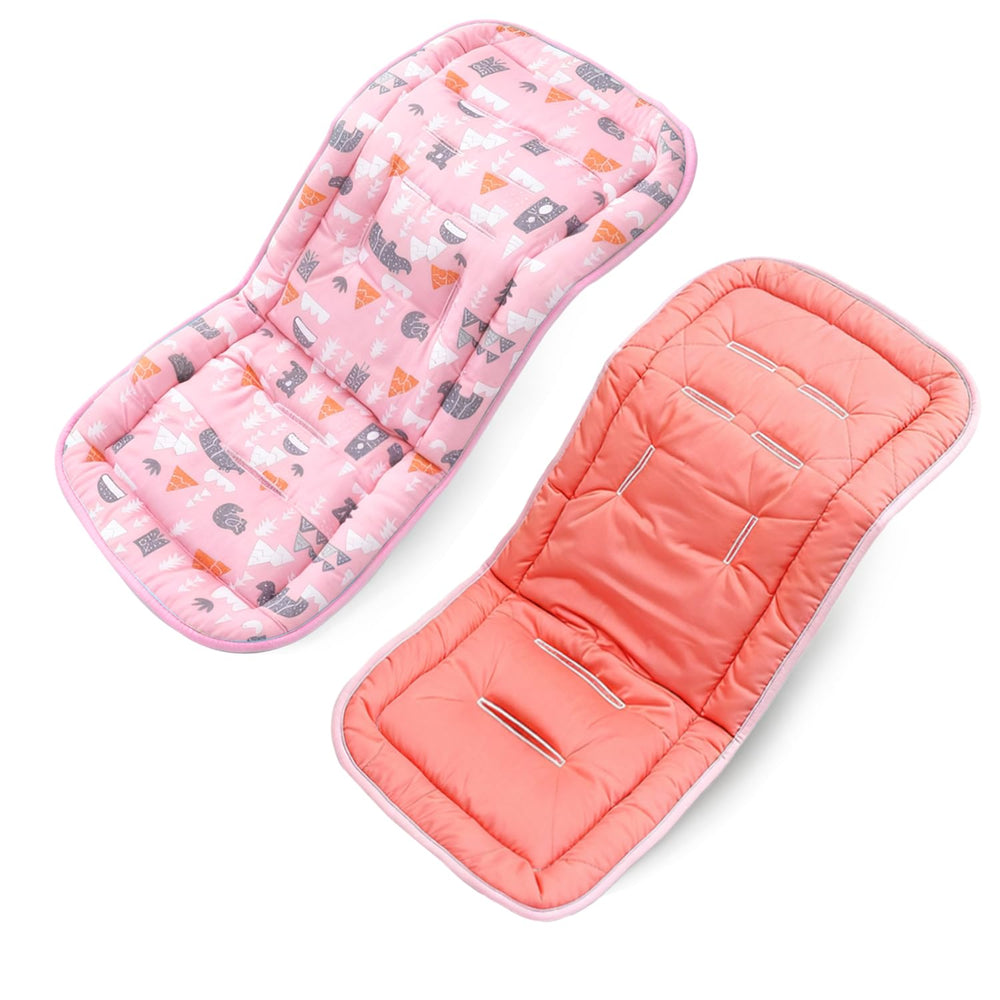 Ovelin Baby Stroller Cushion front view shows breathable cotton comfort for everyday strolls