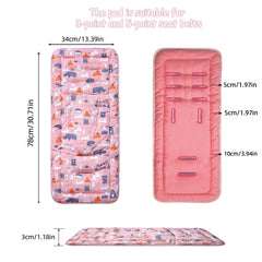 Ovelin Baby Stroller Cushion reversible pattern close-up highlights two designs for mood and comfort