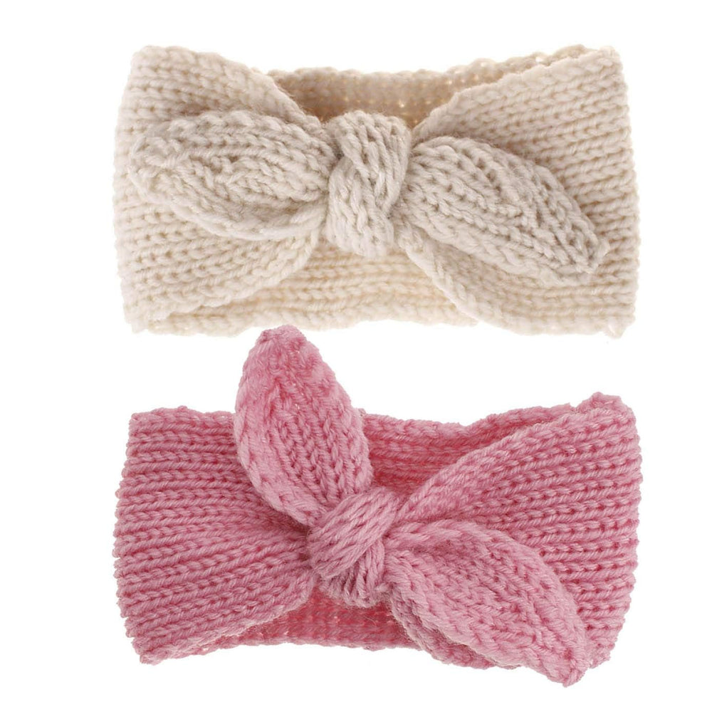 OVOY Turban headband beige with knot detail offers soft, stretchable comfort for newborns.
