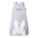 Owlivia baby sleep sack front view shows cozy two-layer organic cotton warmth for winter nights.