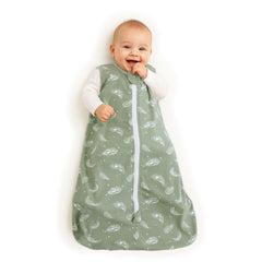 Owlivia baby sleep sack in organic cotton fabric offers soft, breathable comfort for delicate skin.