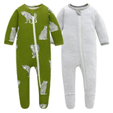 Owlivia cheetah-stripes pajamas front view; cozy fit for bedtime.