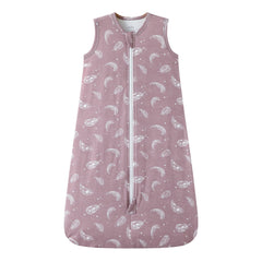 Owlivia rayon sleep sack hero in feather mauve, cozy and breathable for restful naps.