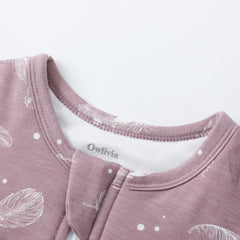 Owlivia sleep sack featuring a 2-way zipper for easy diaper changes.