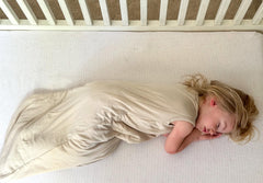 Owlivia sleep sack beige quilted inner layer highlights breathable two-layer design.