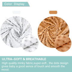 Owlowla bassinet sheet demonstrates secure elastic edge for a smooth, snug fit.