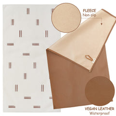 Owlowla diaper changing pad made of waterproof faux leather for quick wipe-down