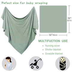 OWLOWLA newborn swaddle olive worn by baby illustrates secure snug wrap during naps.