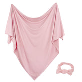 OWLOWLA newborn swaddle set blush blanket cozy wrap for newborns