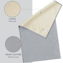 Owlowla portable changing pad open in gray herringbone for on-the-go diaper changes