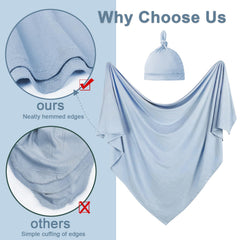 OWLOWLA swaddle blanket 34x34 inches allows easy secure wrap