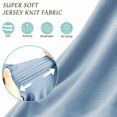 OWLOWLA swaddle hat set in baby-blue and steel-blue for cozy layering