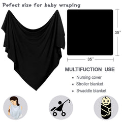OWLOWLA swaddle set used as photo-shoot prop for stylish baby portraits