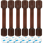 Oxlay baby proofing safety locks on cabinet straps in brown providing versatile child safety