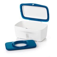 OXO Tot Perfect Pull dispenser navy dispensing one wipe smoothly