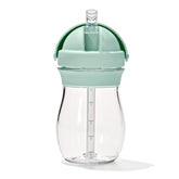 Oxo Tot Transitions straw cup Opal full view shows compact spill-proof design for mess-free sipping.