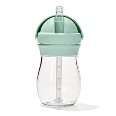 Oxo Tot Transitions straw cup Opal full view shows compact spill-proof design for mess-free sipping.