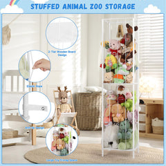 OYEAL stuffed animal storage compact dimensions maximize corner space while keeping toys off floors.