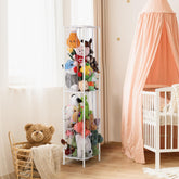 OYEAL stuffed animal storage holder sturdy frame keeps playroom tidy and toys easily reachable.