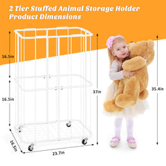 OYEAL stuffed animal storage wheels-and-legs β mobility and stability in one compact unit.