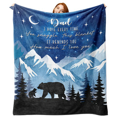 Paayna gift for dad pine tree pattern blanket for cozy movie night