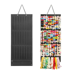 PACMAXI baby hair bows holder wall display shows organized ribbons and easy access.