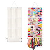 pacmaxi bow-holder-wall-display shows organized hair bows for quick selection