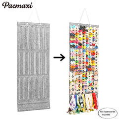 PACMAXI hair accessory organizer with 10 ribbons keeps small bows organized