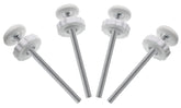 PAFOWO 8mm white spindle rod for baby gates, durable replacement bolts for pressure-mounted gates.