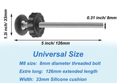 PAFOWO extra long spindle rod 12cm for wider openings, black