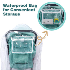 PAHTTO rain cover uses durable velcro straps at the back for quick installation