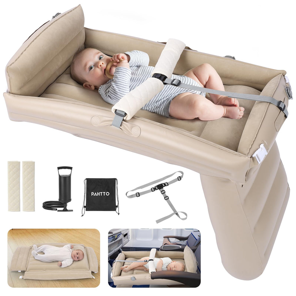 PAHTTO Kids Airplane Bed folded compact for easy travel storage.