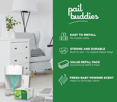 Pail Buddies strong durable refills resist tearing during diaper changes