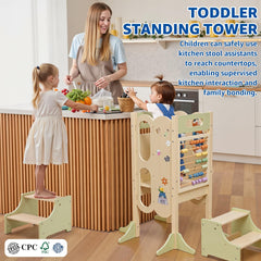 Paisure Foldable Toddler Tower offers three heights to grow with children