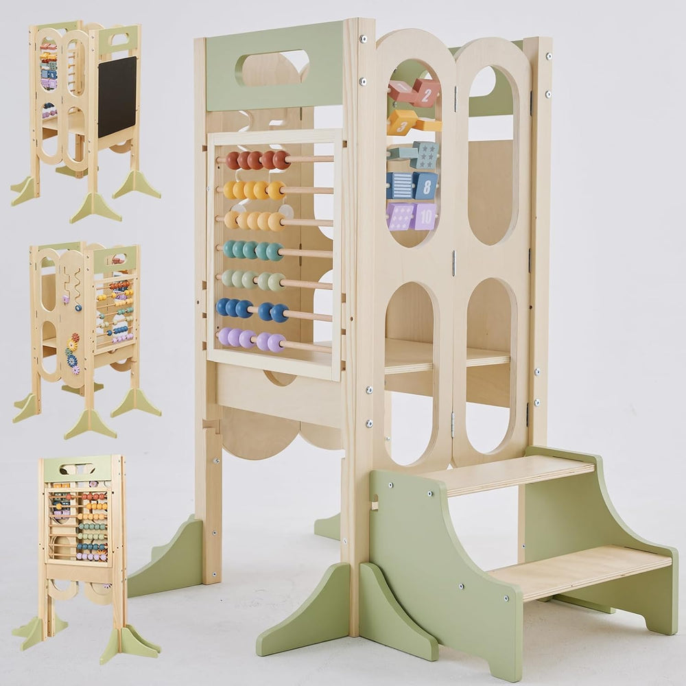 Paisure Foldable Toddler Tower kitchen-helper setup for safe, supervised snack prep