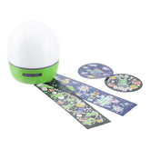 Paladone Minecraft Creeper and Steve projector night light casts colorful walls for kid's room.