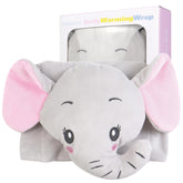 Pallesen elephant-colic-wrap-ice-pack provides gentle infant tummy relief on the go.