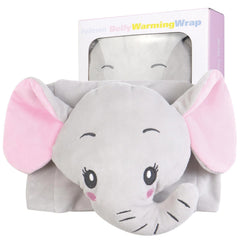 Pallesen elephant-colic-wrap-ice-pack provides gentle infant tummy relief on the go.