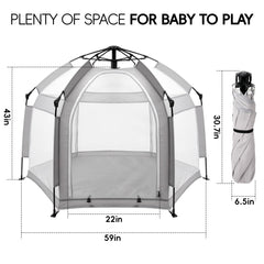 Palopalo 0.8in play mat adds cushioning and stability for safe tummy time.